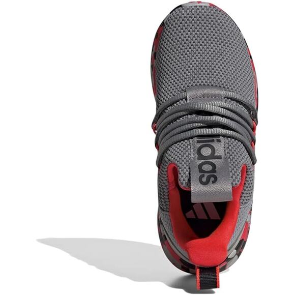 NWT adidas Unisex Kids Lite Racer Adapt 7.0 Sneaker, Grey/Solar Red/Grey-S6.5 - Picture 5 of 6